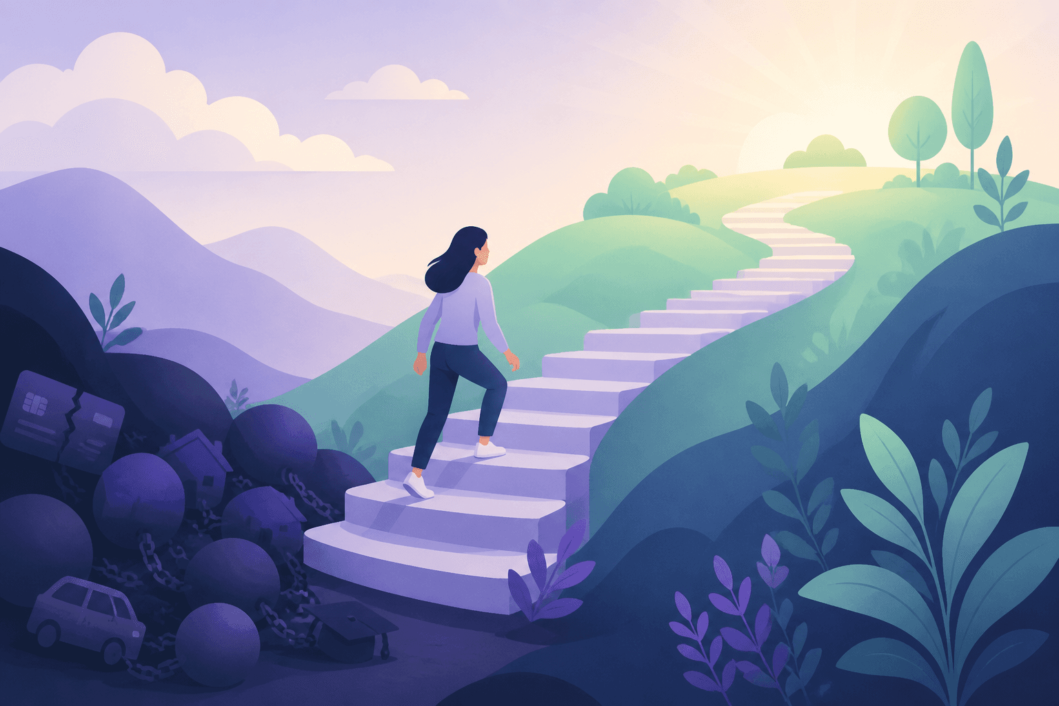 Debt education article illustration